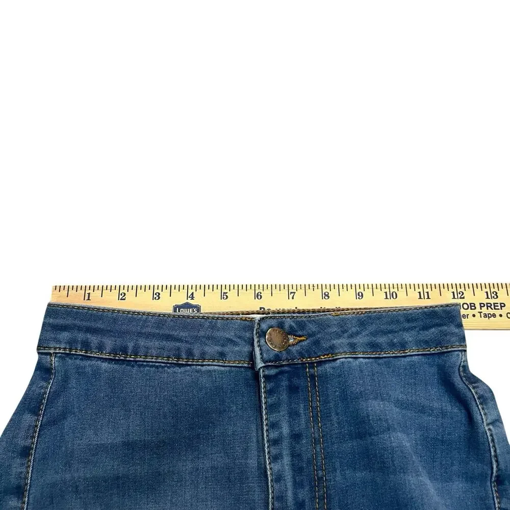 Free People Just Float On Flare Bell Bottom Jeans 24R Stretchy Boho Hippie